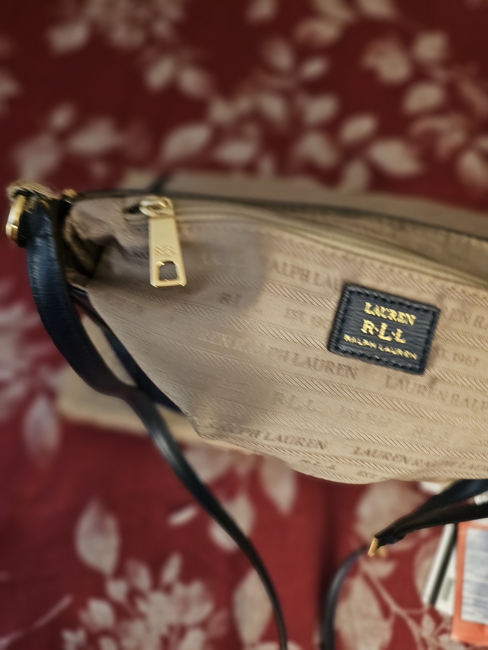 Polo by Ralph Lauren Navy Crossbody Satchel with Gold Hardware - Picture 7 of 7